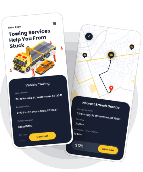 Service Selection Features: Roadside Assistance App